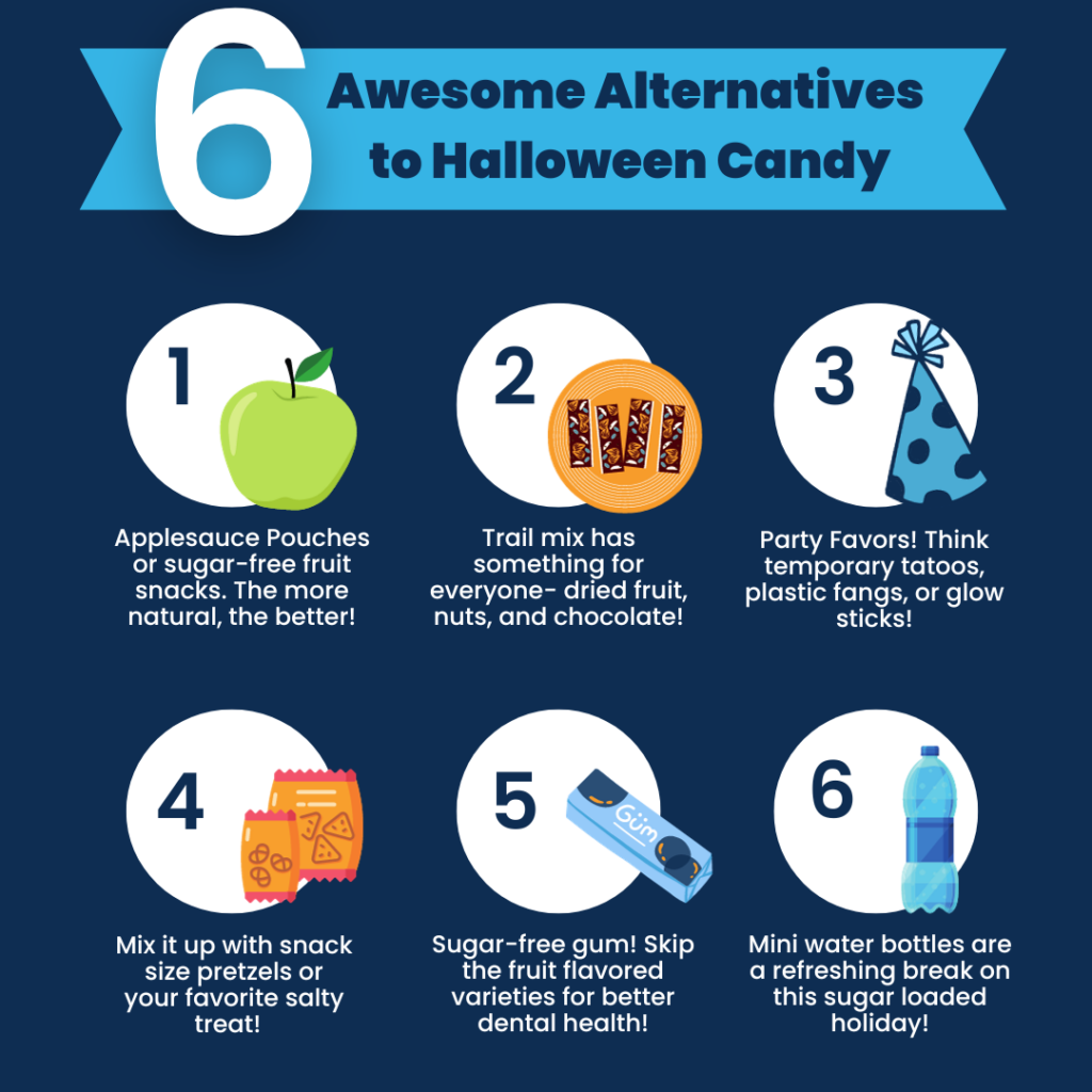 picture of alternatives to candy for Halloween